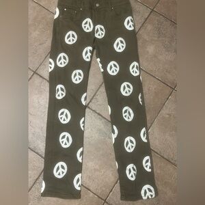 Peace Sign Print men’s' Casual Pants
